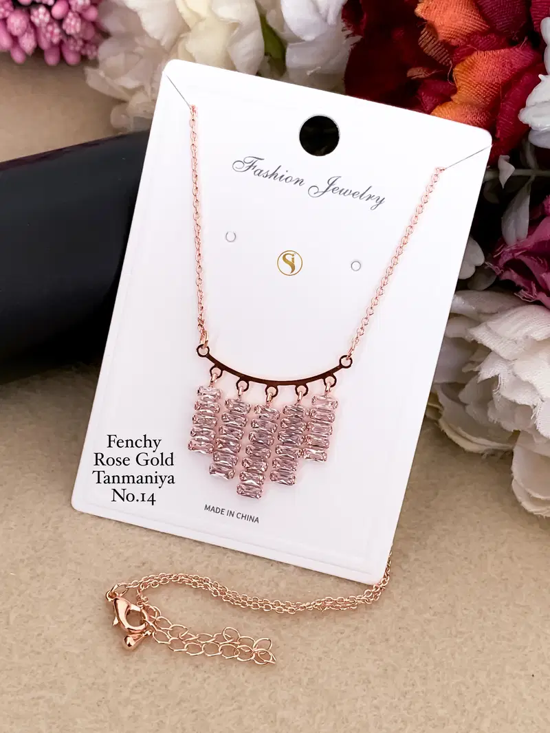 Fancy Designer Rose Gold Tanmaniya Chain Wholesale Shop
